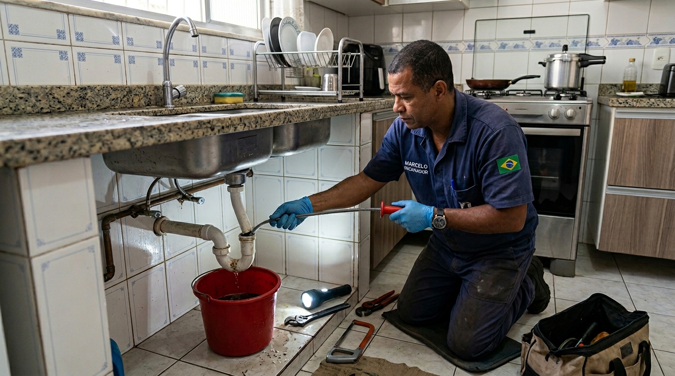 Desentupimento de canos com jato de alta pressão em Maringá-PR