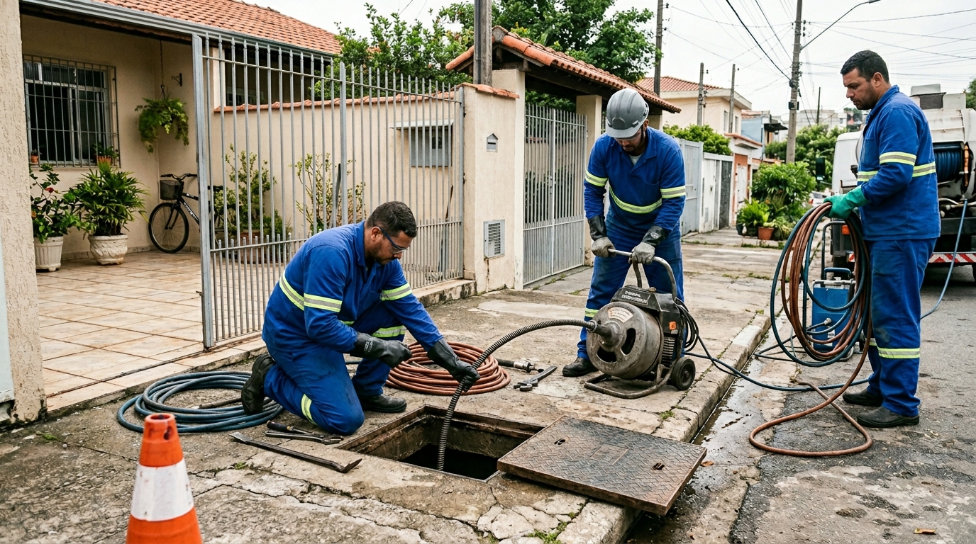 Desentupimento de esgoto em Maringá-PR