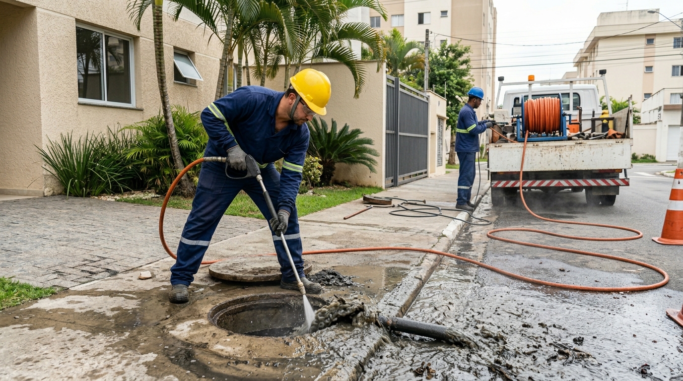 Hidrojateamento com jato de alta pressão em Maringá-PR