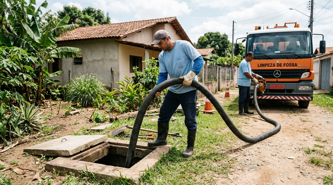 Higienização de fossa residencial em Maringá-PR